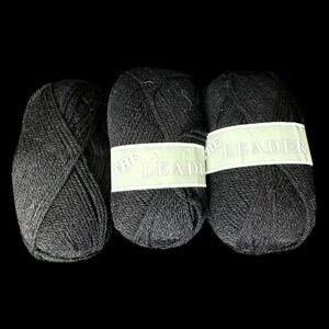 The Leader Black Tawny Yarn 220 Yds Aran Skein Craft Acrylic Color 064